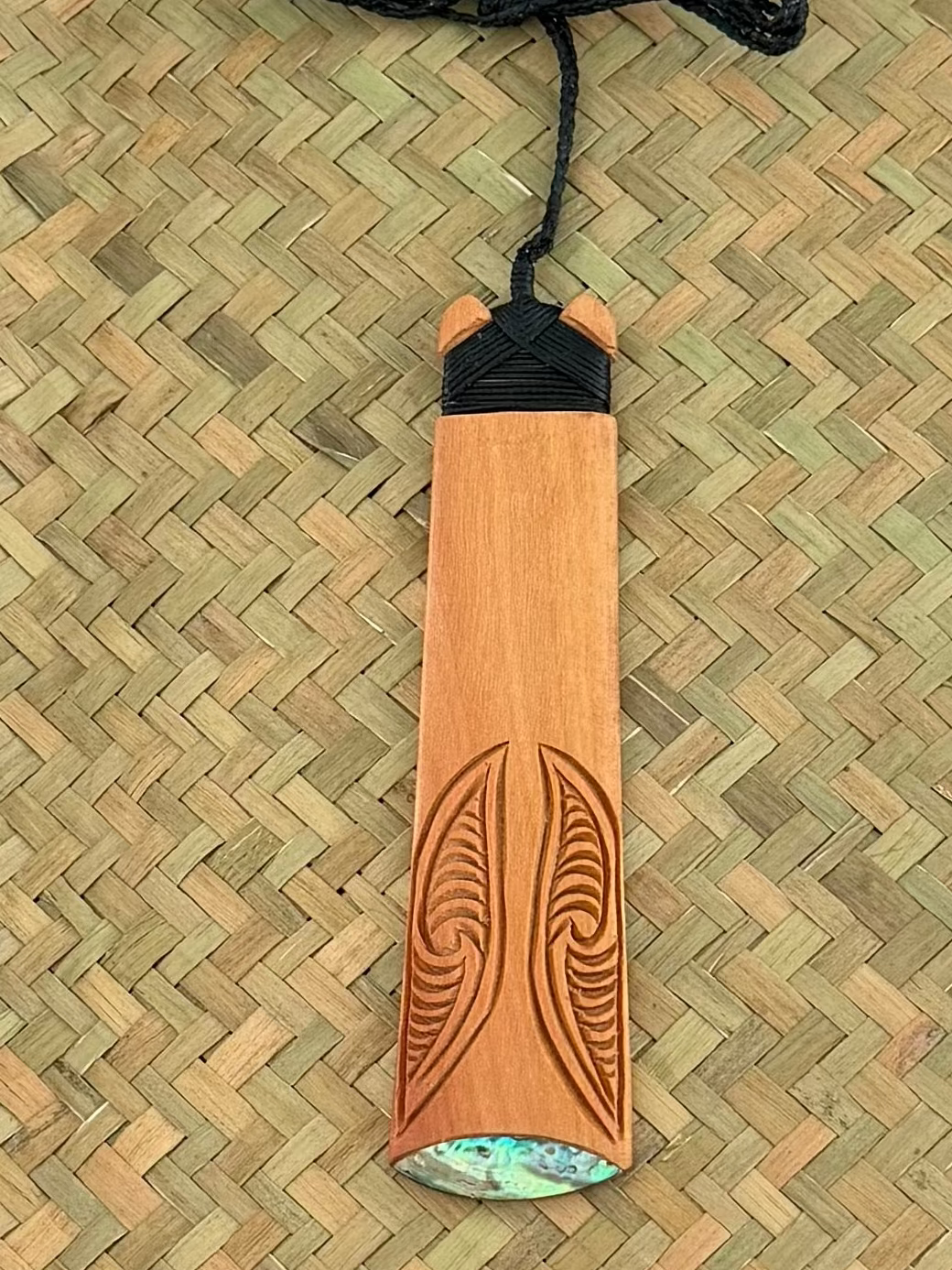 Wooden Toki Pendant - Carving