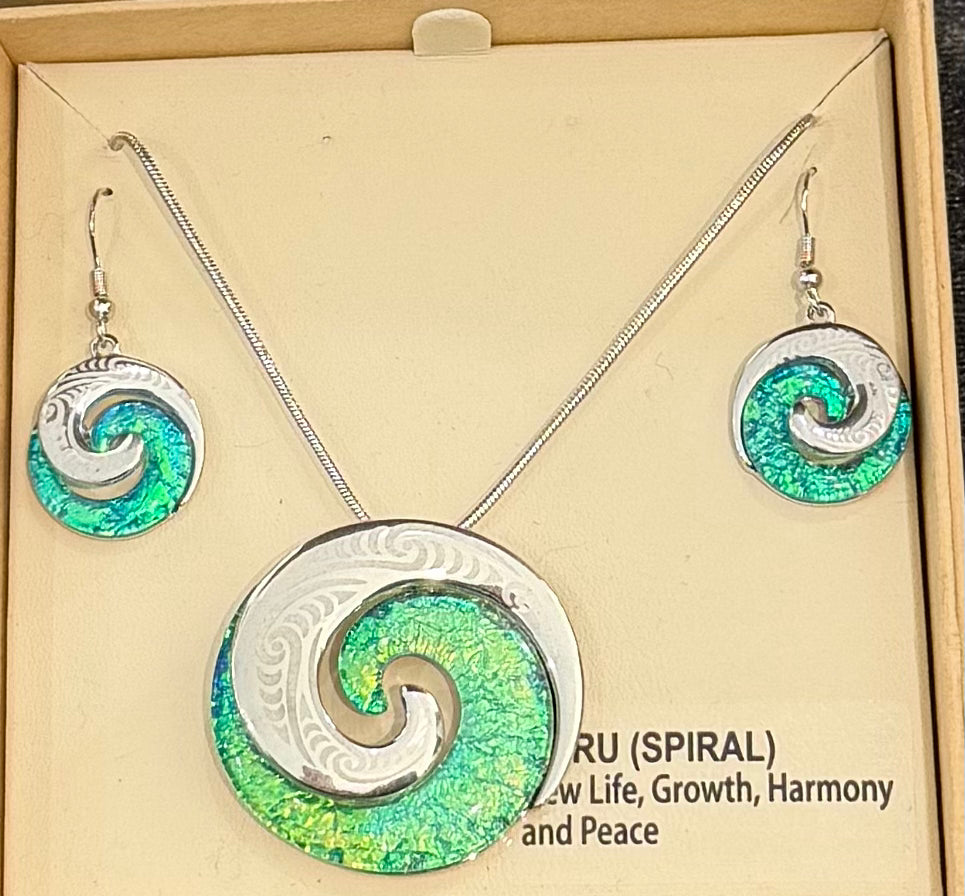 Turquoise koru set Necklace
