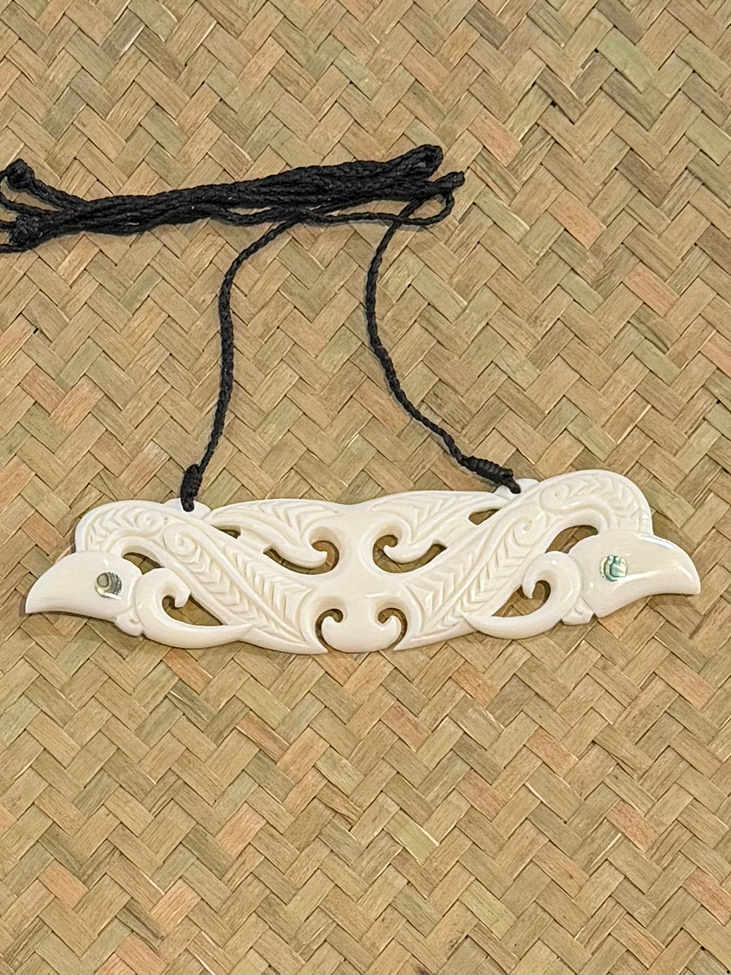 Double Manaia Breastplate Pendant - Bone Carving