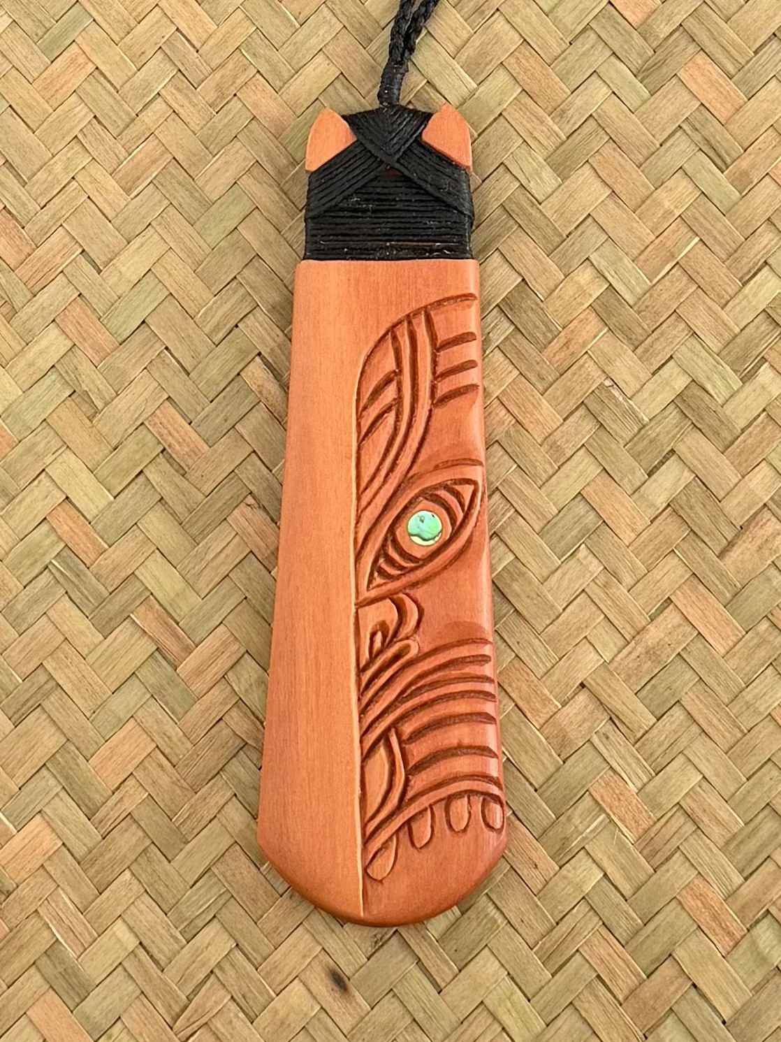 Wooden Toki Pendant - Carving