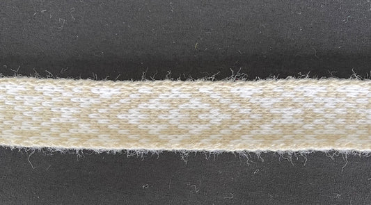 1inch Beige and White - Taniko Band