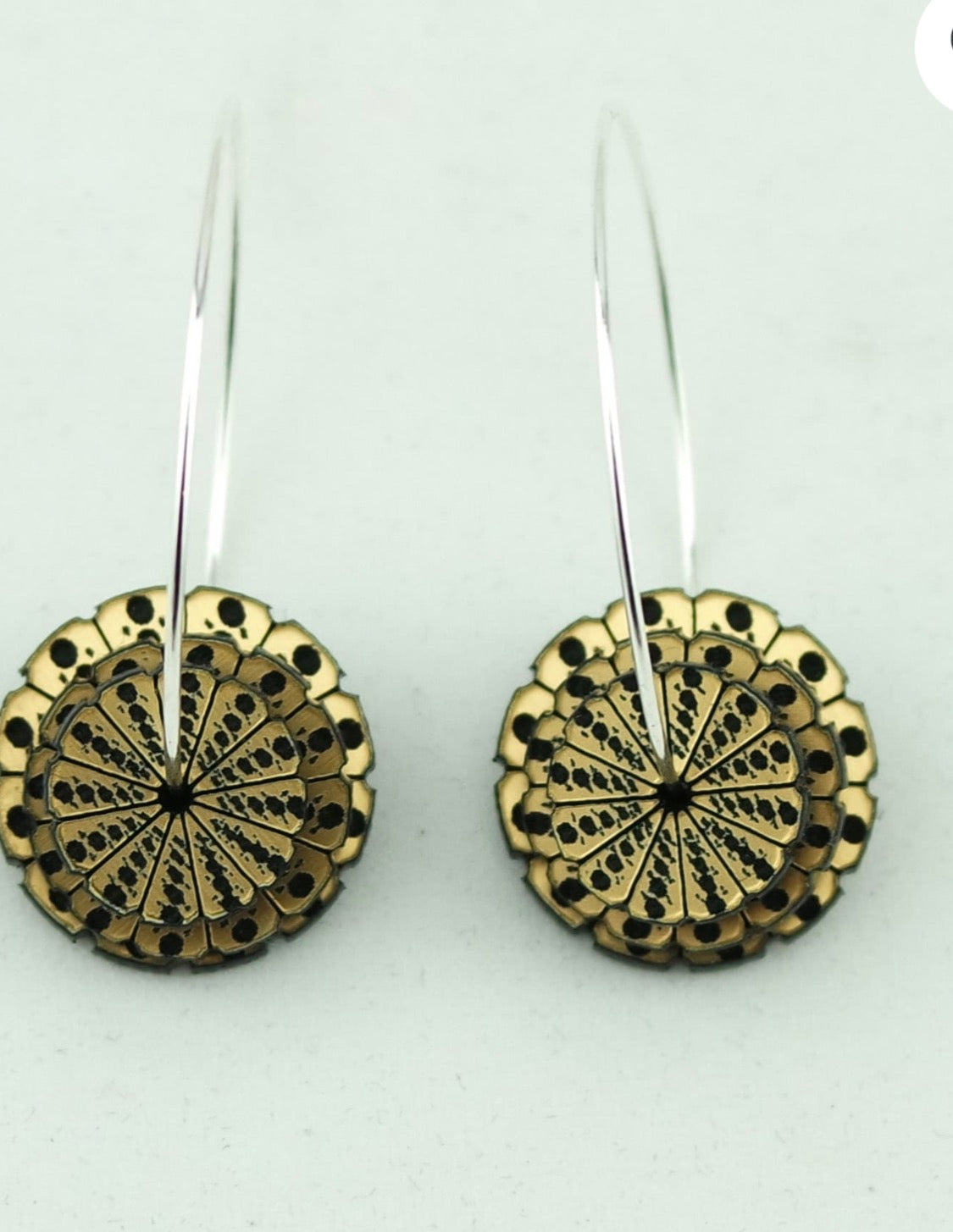 3d stacker kina earrings gold