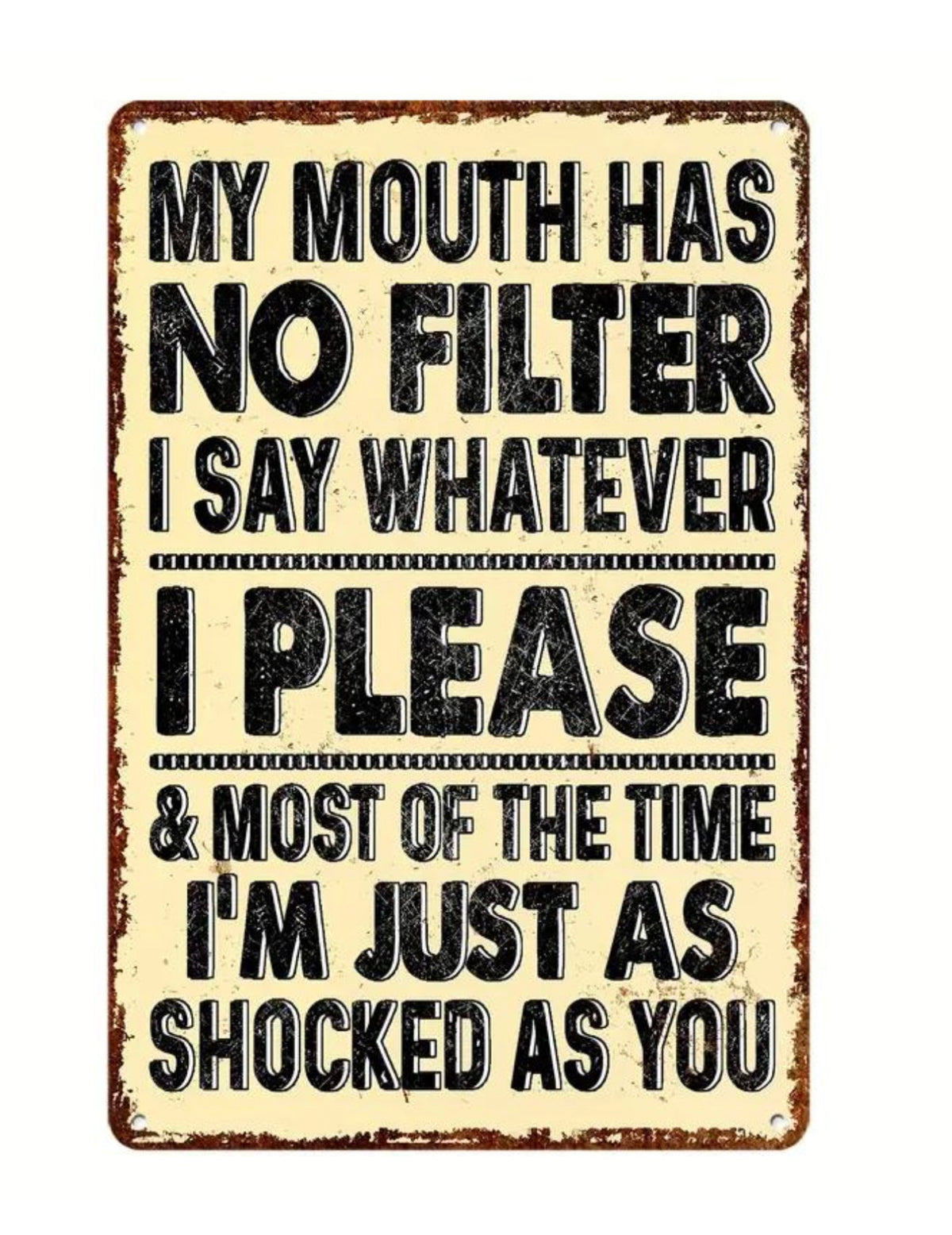 Embossed Tin Sign