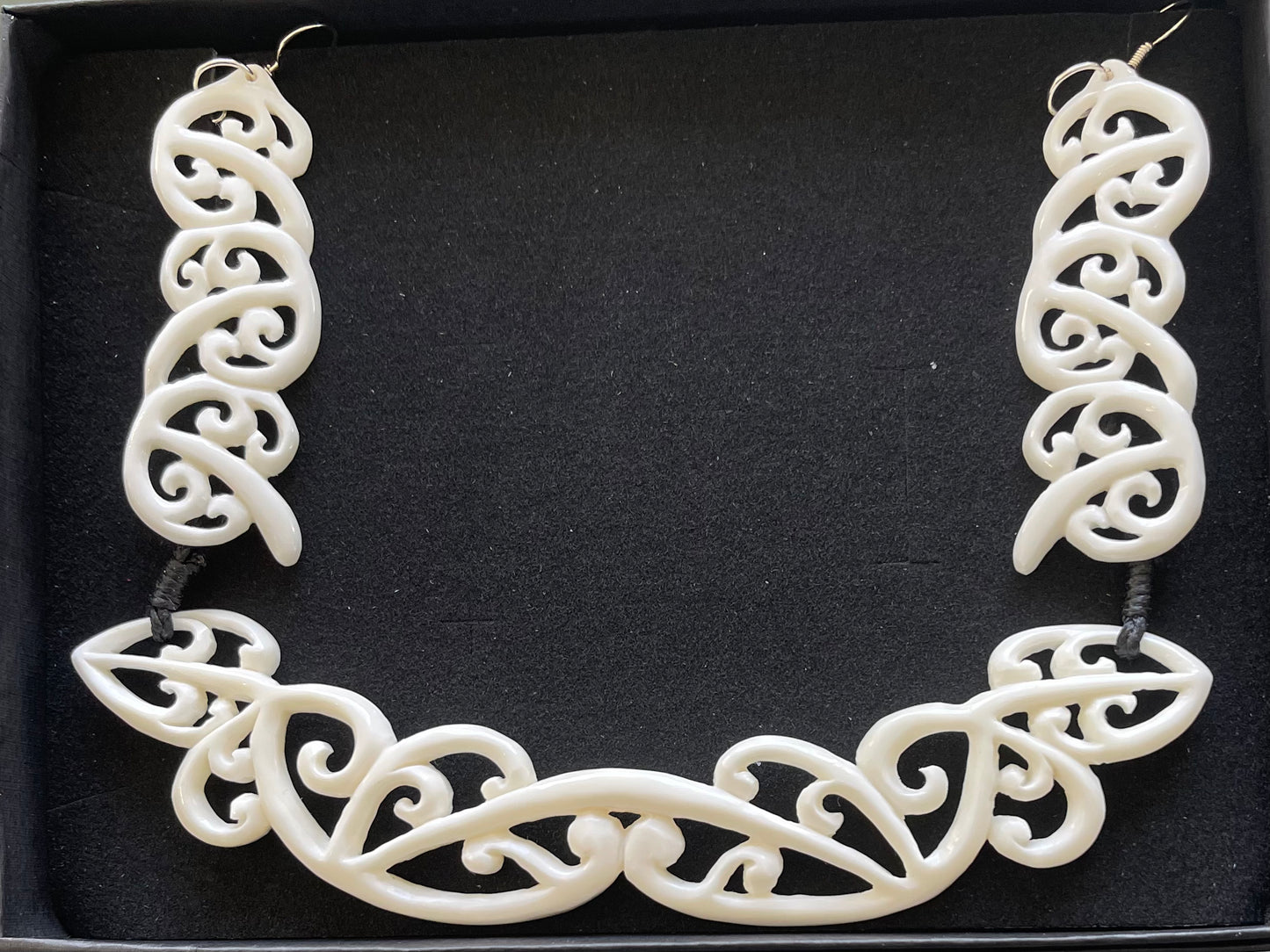 Breastplate Set - Bone Necklace & Earrings