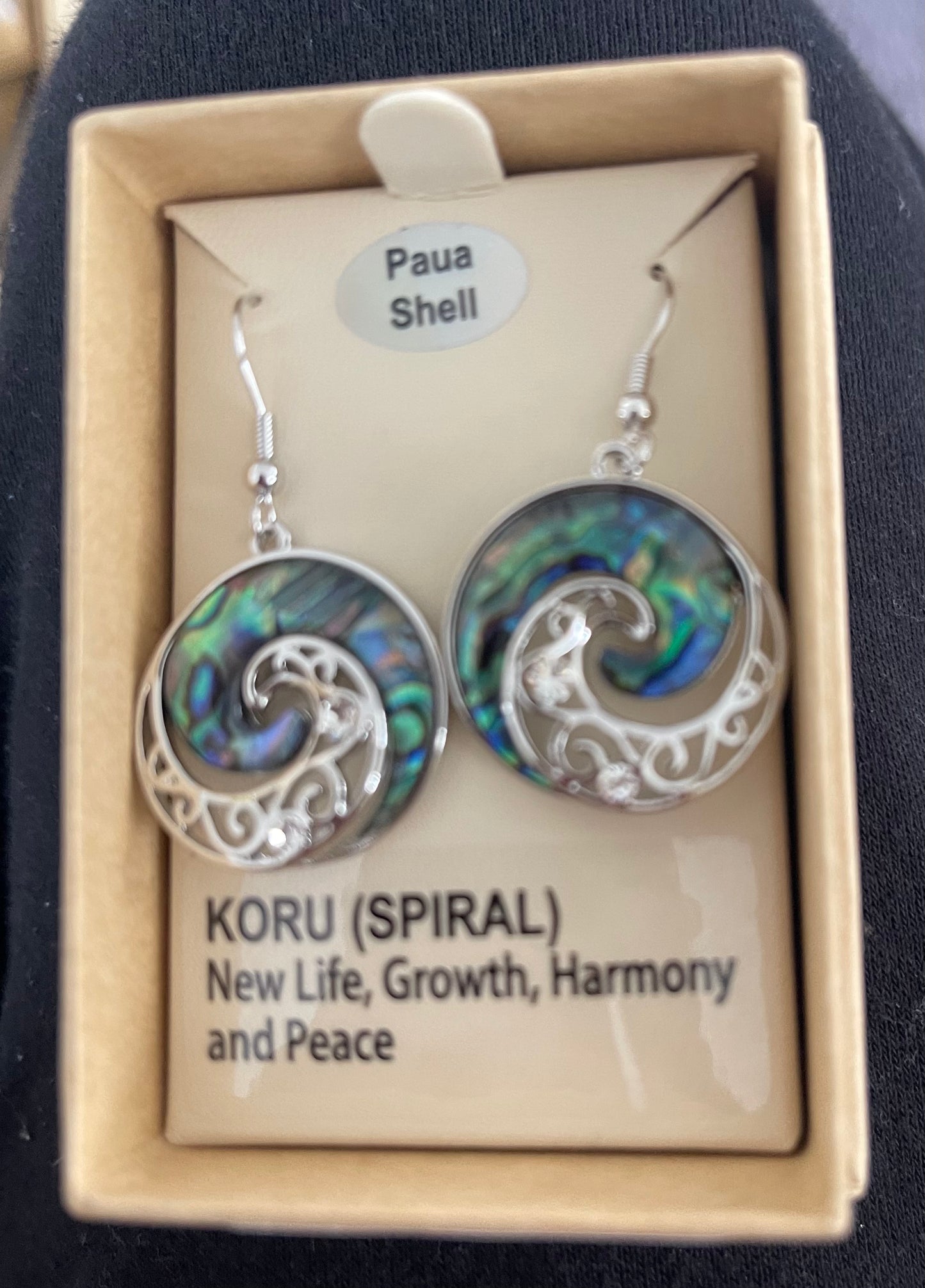 Paua Round Earrings