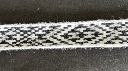 1inch White and Black - Taniko Band