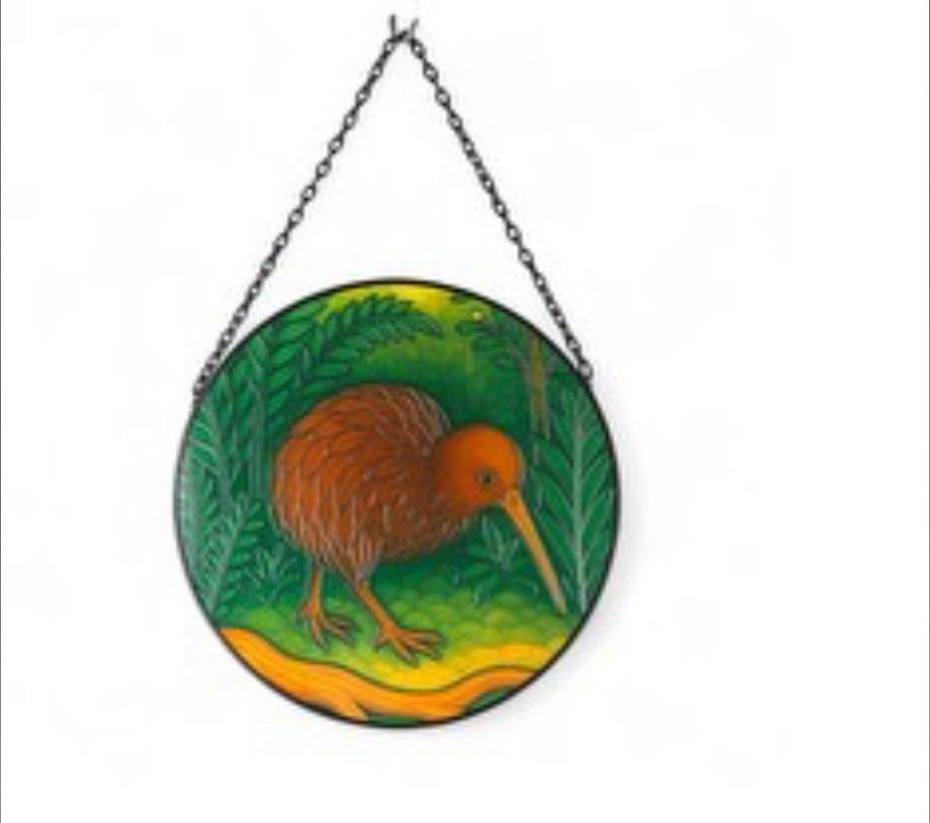 Kiwi in a forest sun catcher Hanging