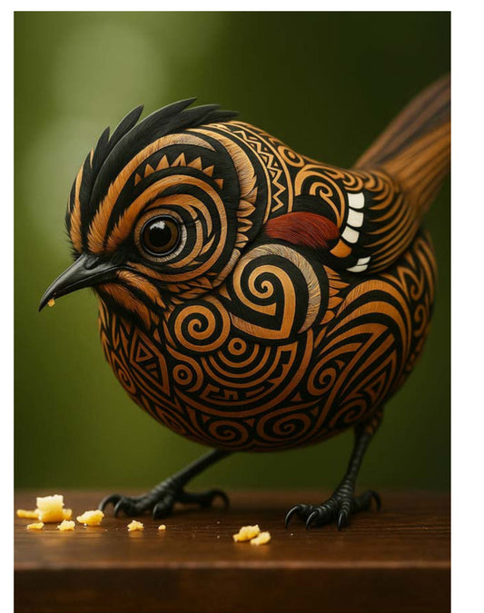 Maori Art Cards by Artist Doug Healey - Fantail