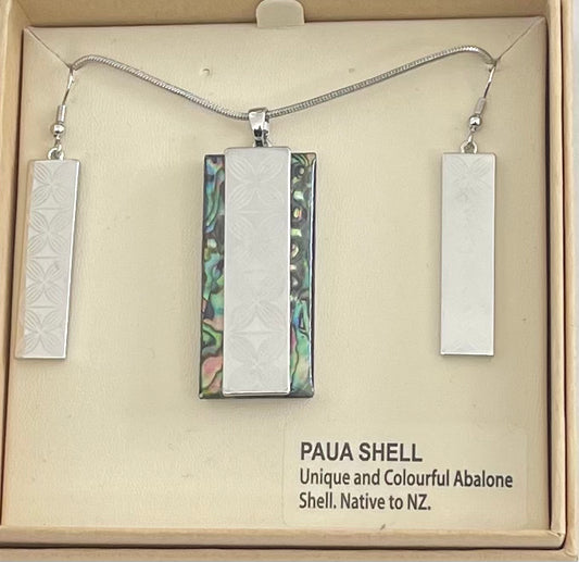 Island Design Paua Necklace and Earrings