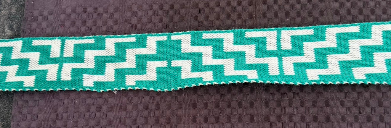 True Poutama Design Taniko Band 2.5in Turquoise
