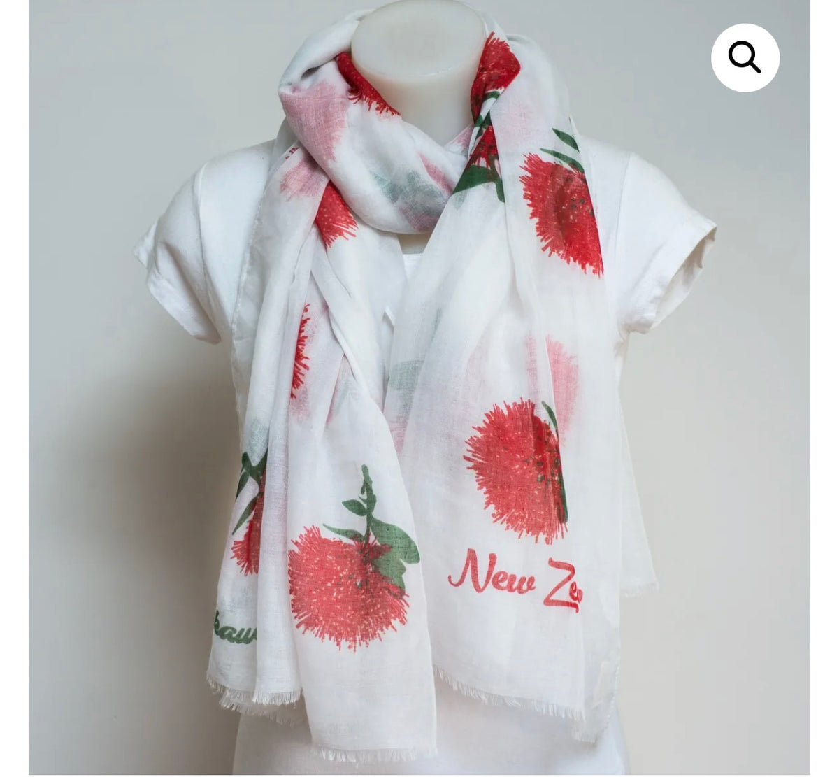 Maori Design Scarve with pōhutukawa flowers