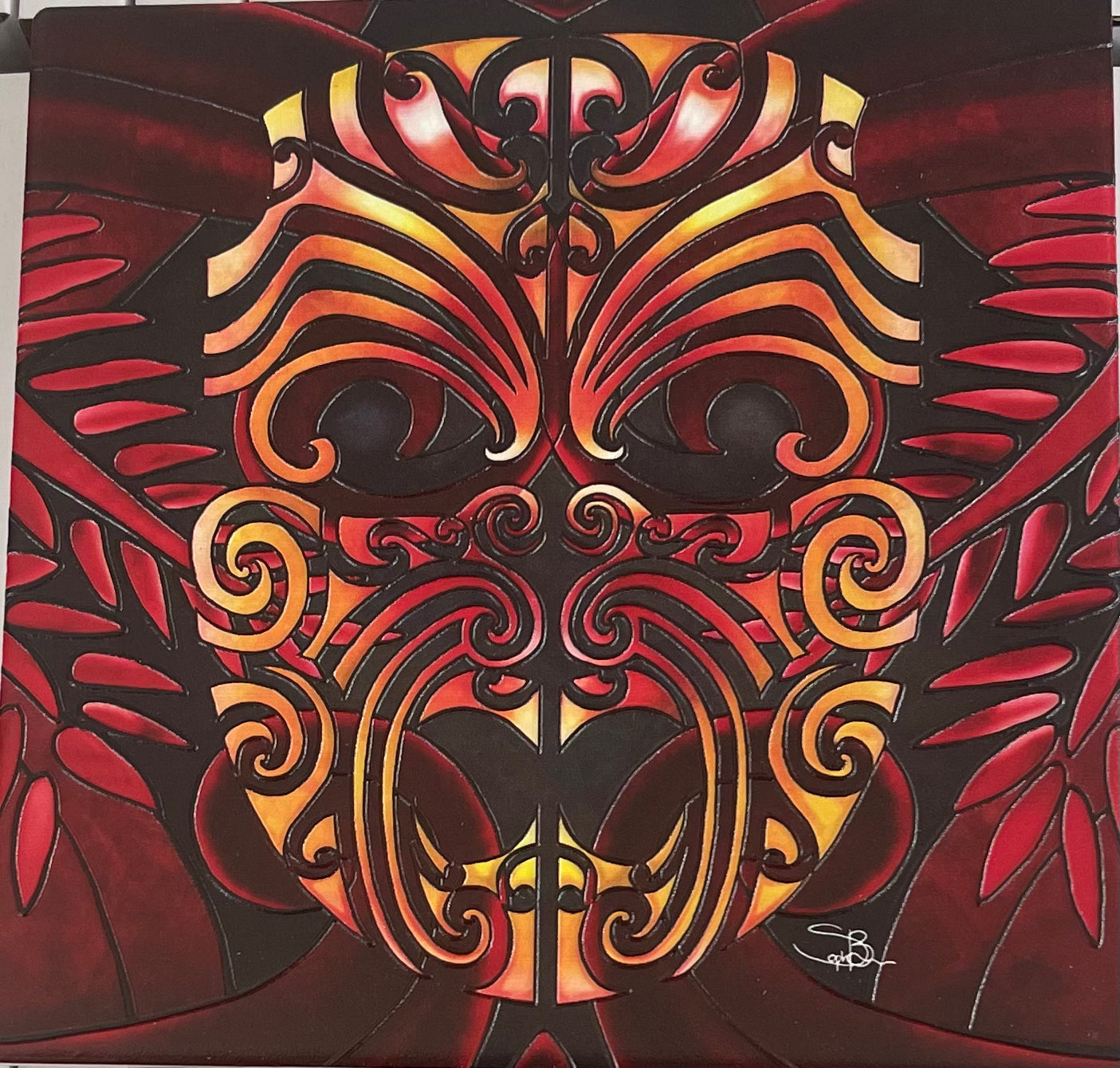 Square Face Mask - Ceramic Wall Art