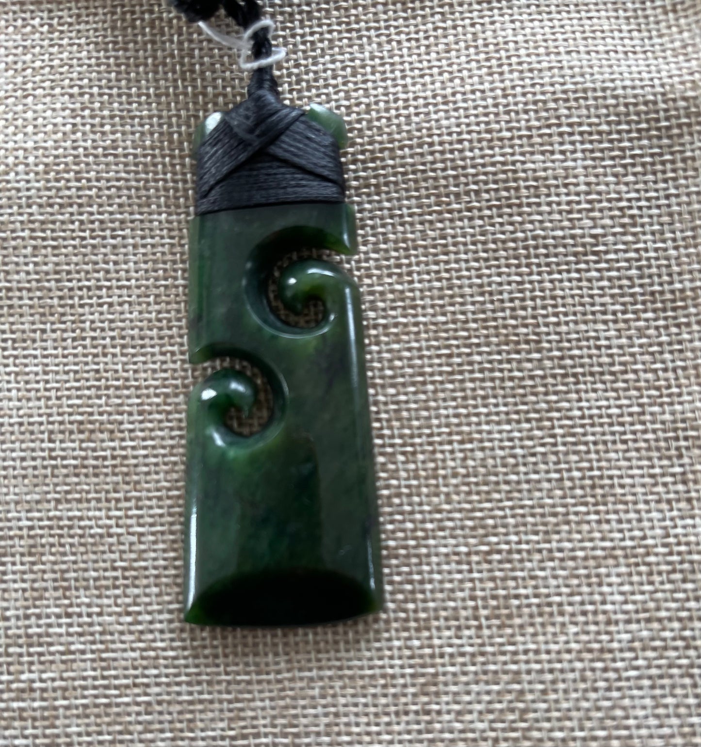 Pounamu Toki With 2 Koru Necklace