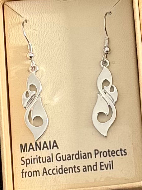 Silver Manaia Earrings