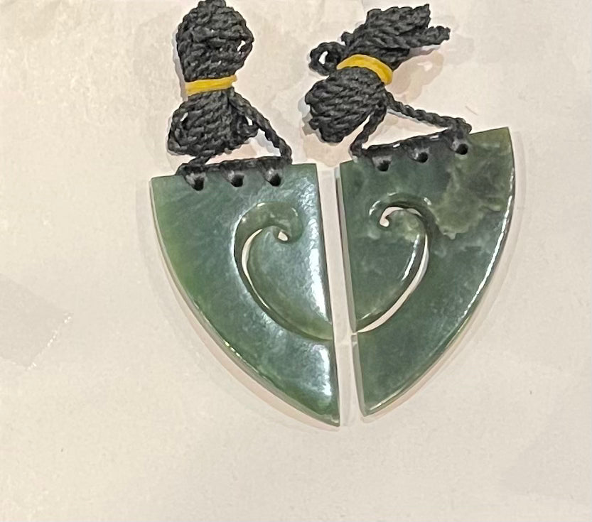 Koru pair Greenstone Pounamu Necklace