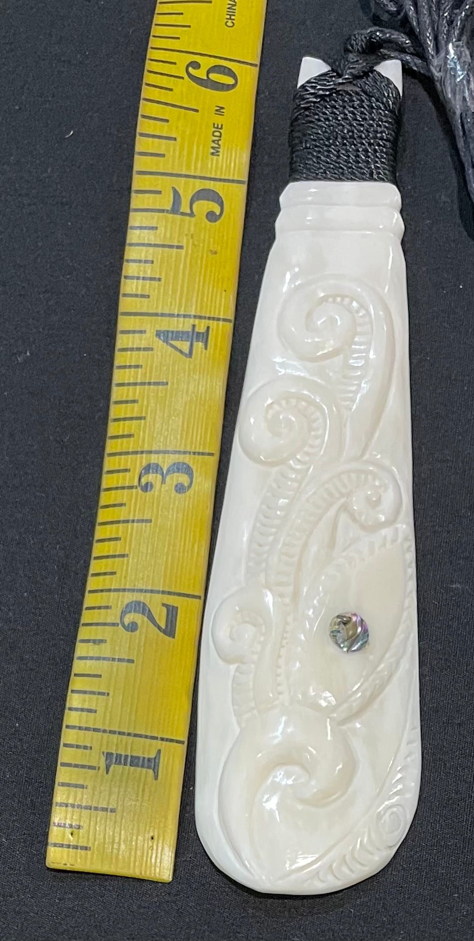 Large Toki Pendant - Bone Carving