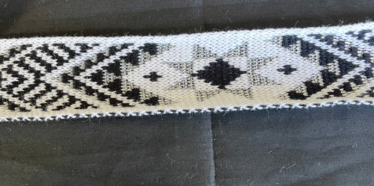 White and black with silver lurex Flex - Matariki Band