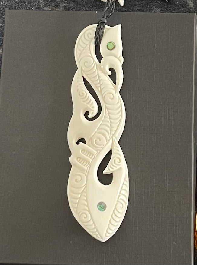 Manaia Hook Pendant- Bone Carving