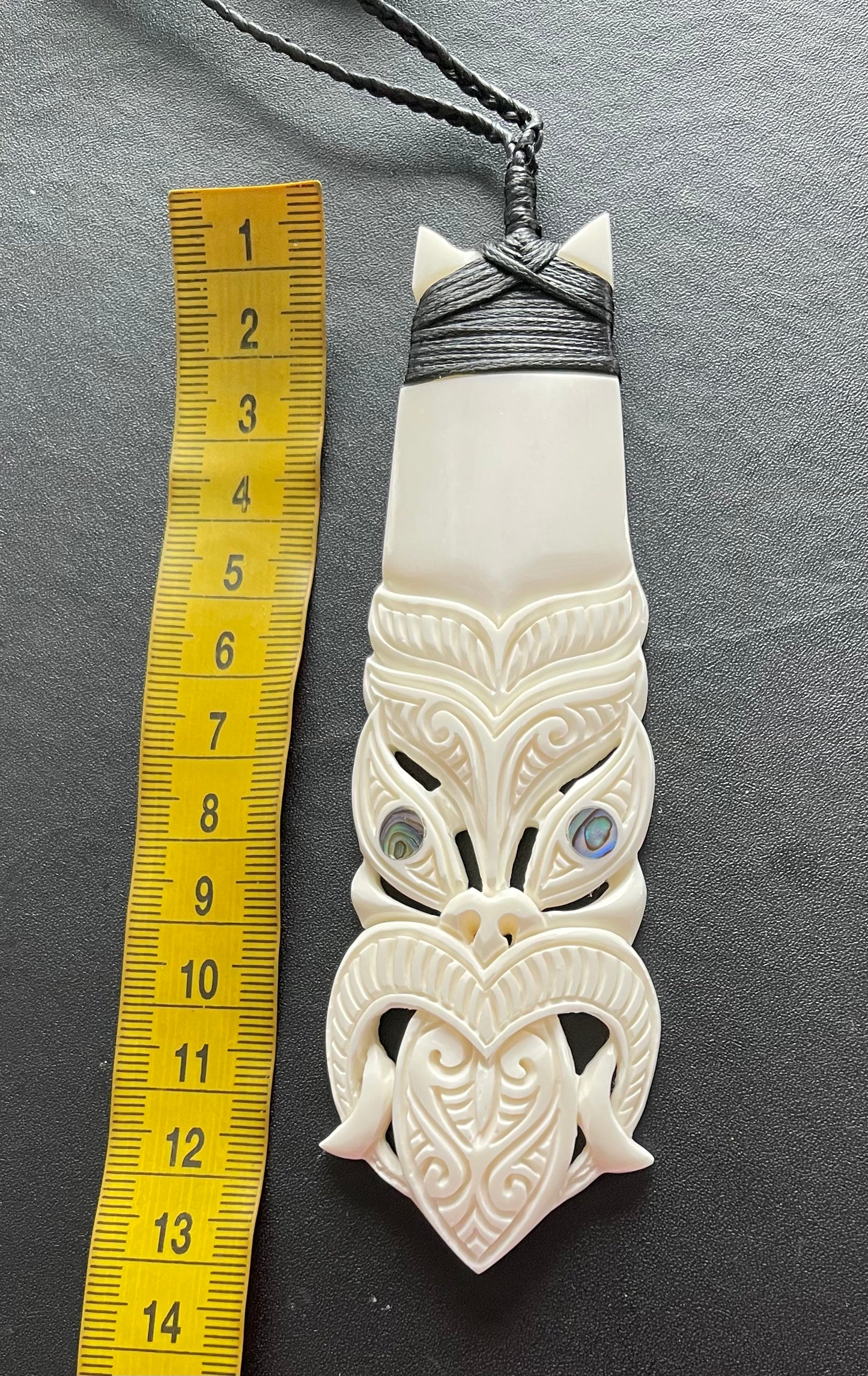Tiki Pendant - Bone Carving