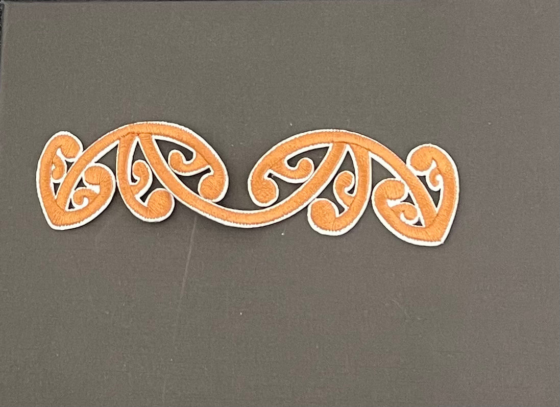 Iron on Embroidered Koru Tan