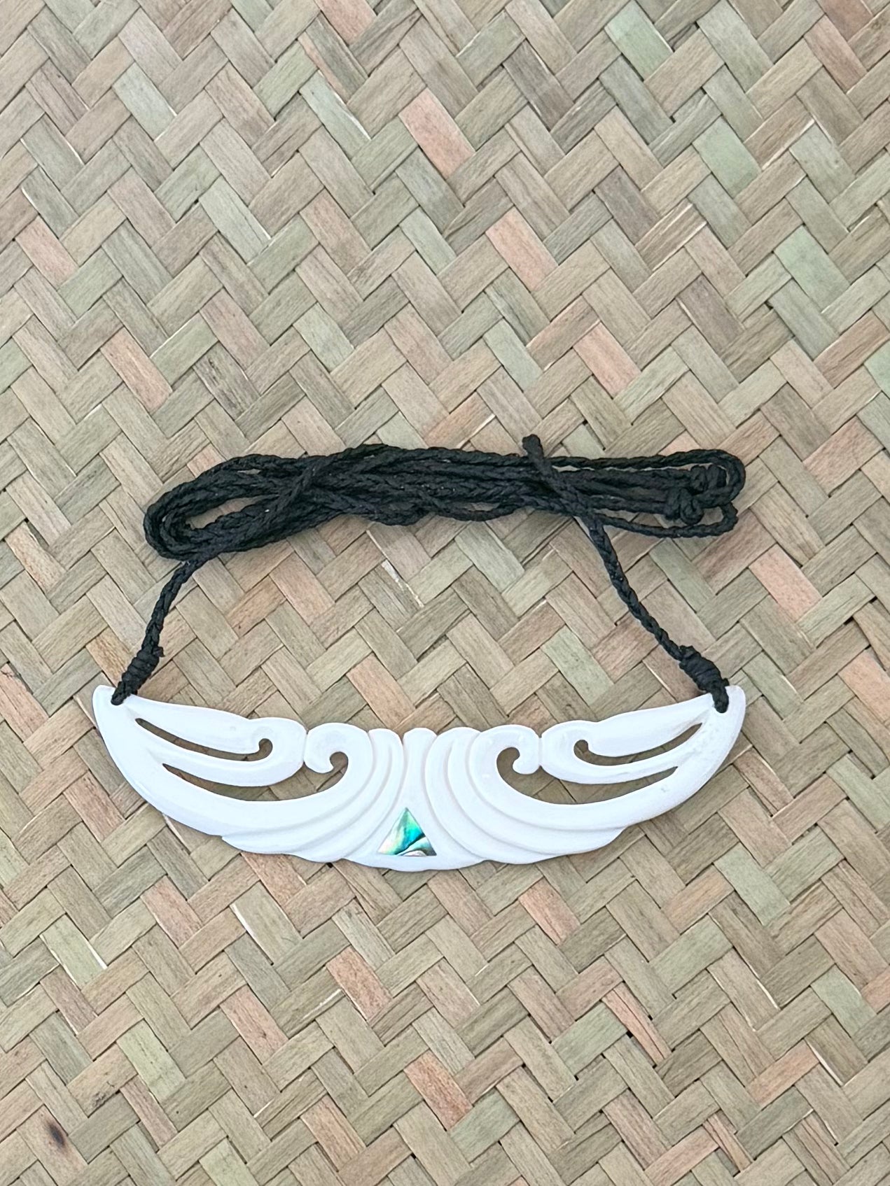 Carved beef bone breastplate