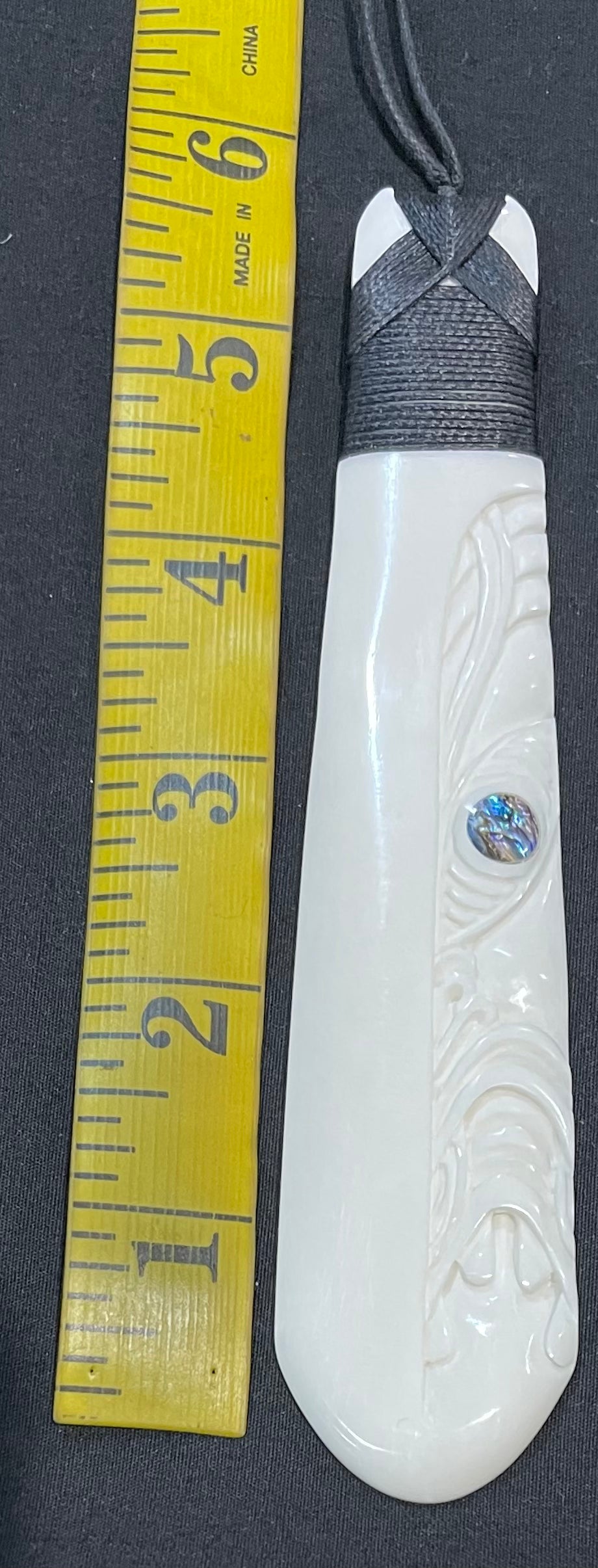 Large Toki Pendant - Bone Carving