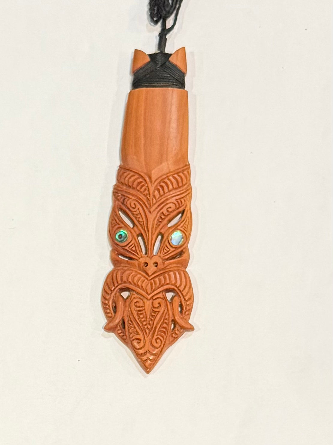 Tiki Face Toki Pendant - Wooden Carving