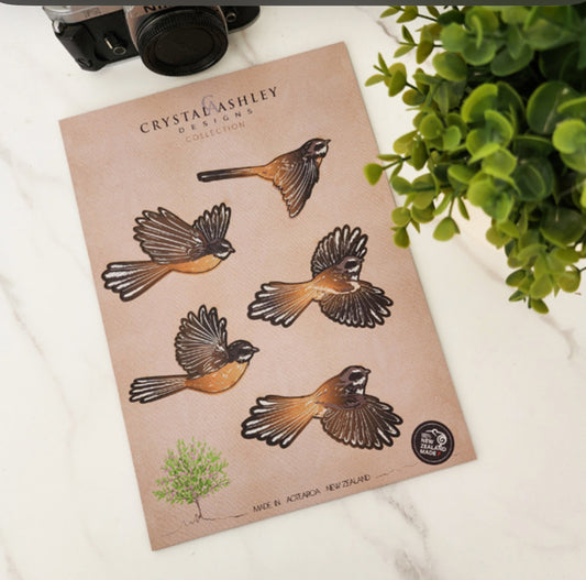 Popout Fantail Birds - Wall Art