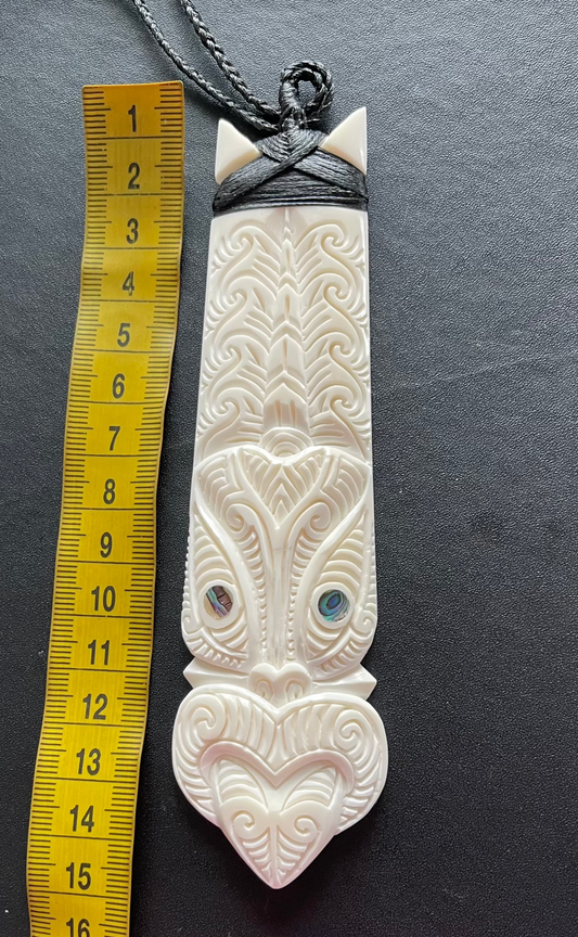 Tiki Pendant - Bone Carving - Maori Bone Necklace