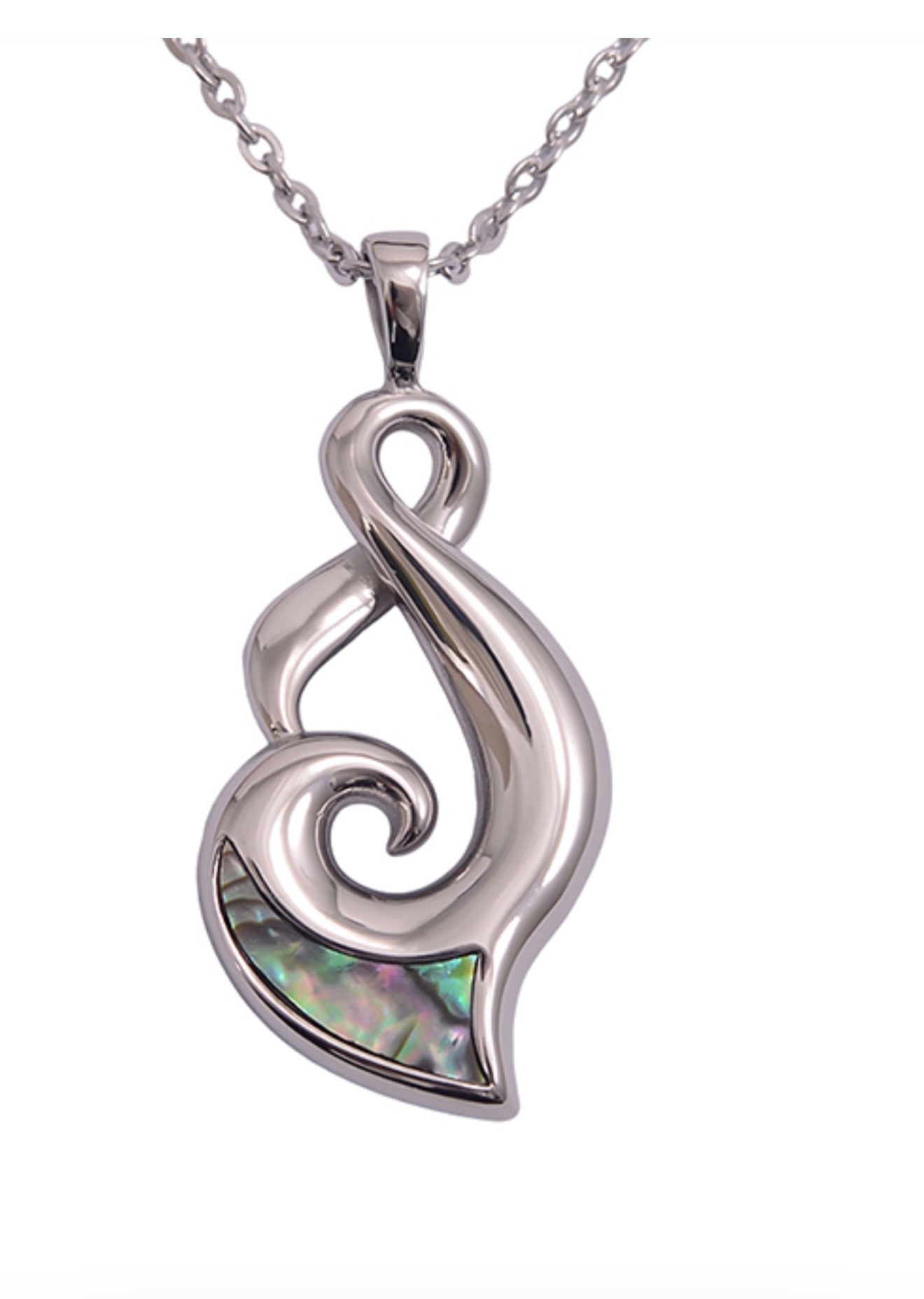 Stainless Steel Twist with Paua Necklace