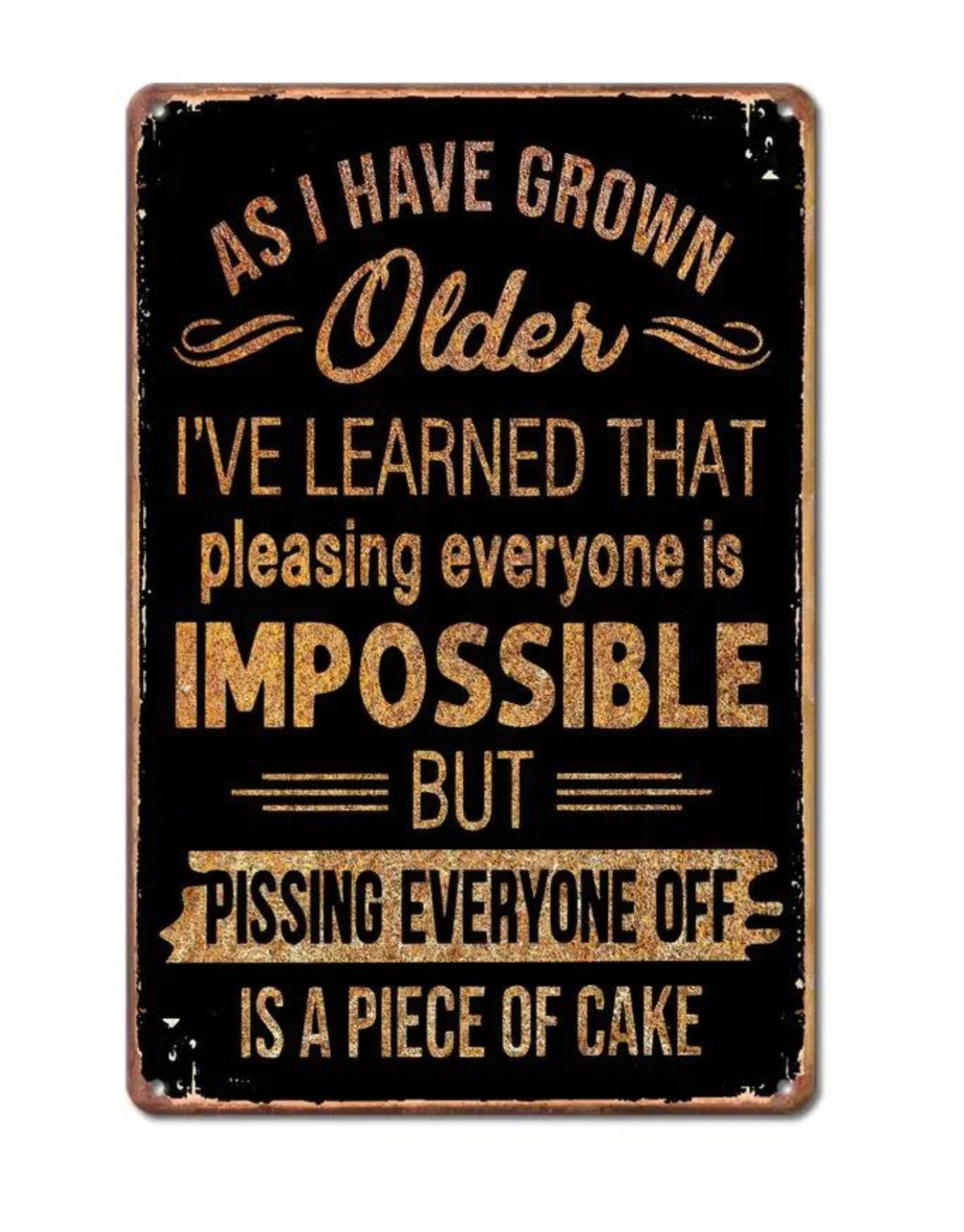 Embossed Tin Sign