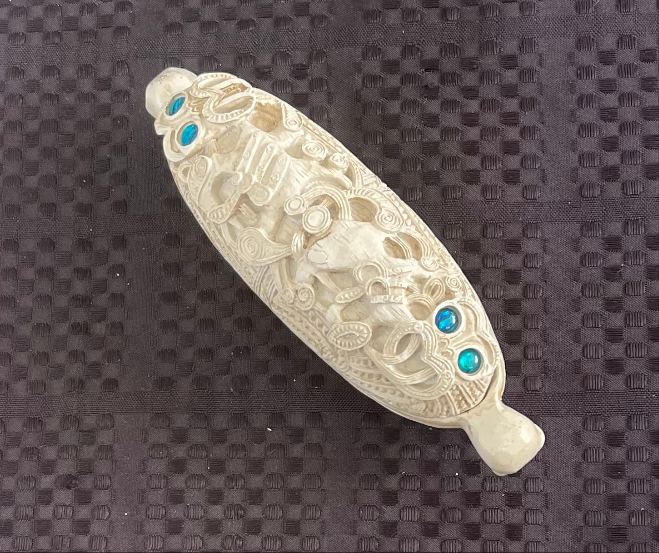 Small Polystone Waka Huia Feather Box