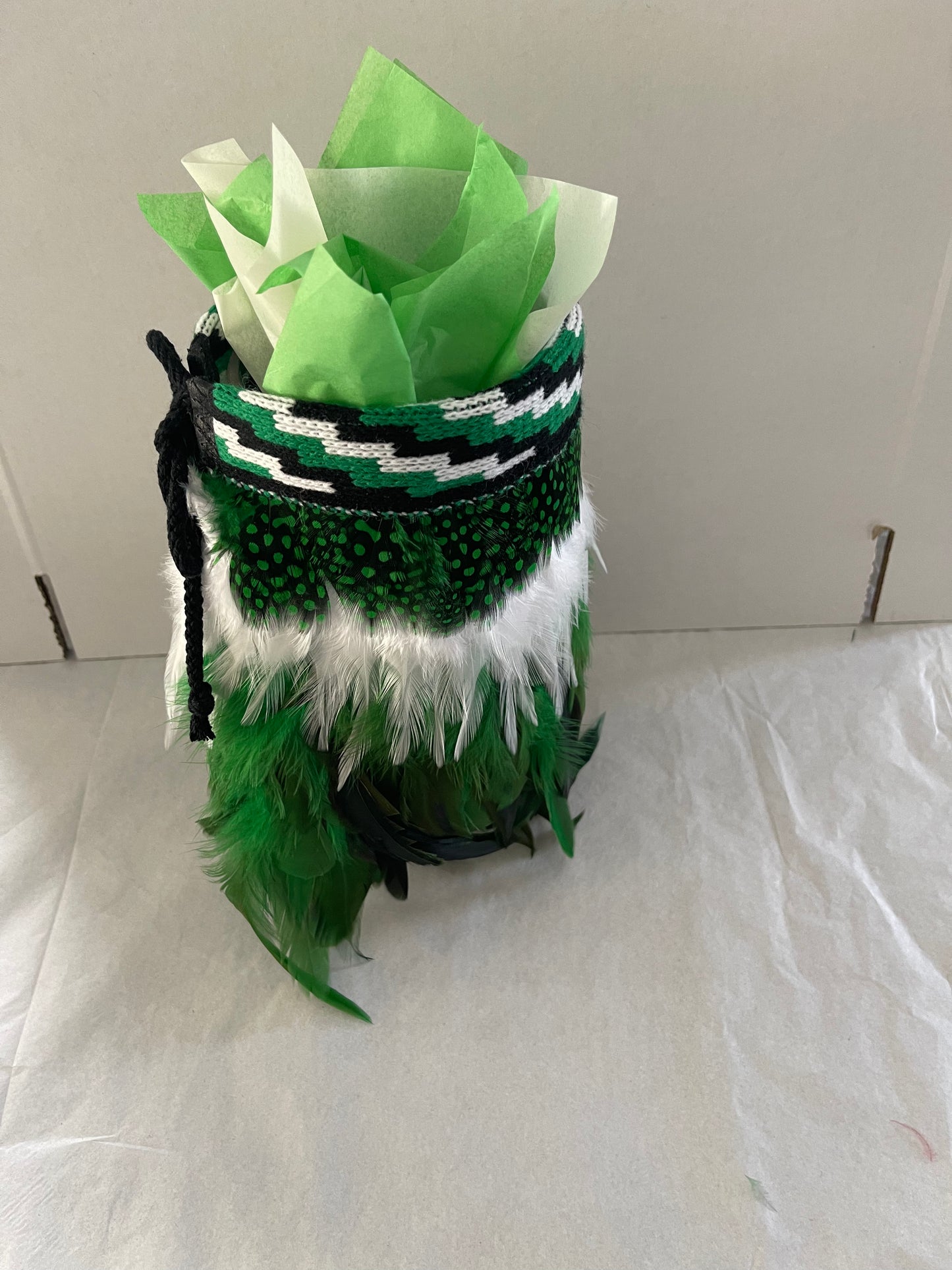 Kakahu - Korowai Emerald Green On a Stand