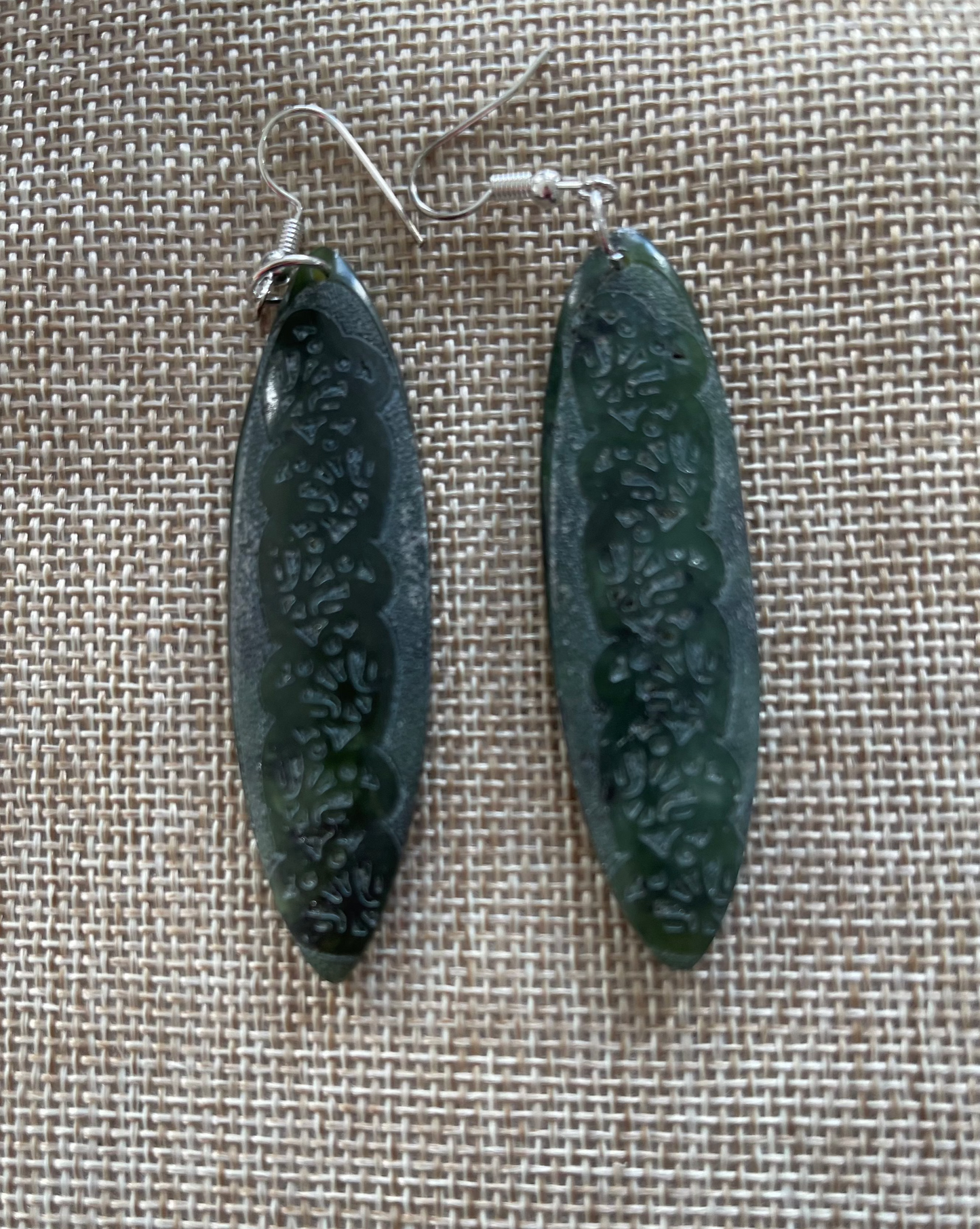 Toki Greenstone - Pounamu Earrings - Maori Earrings