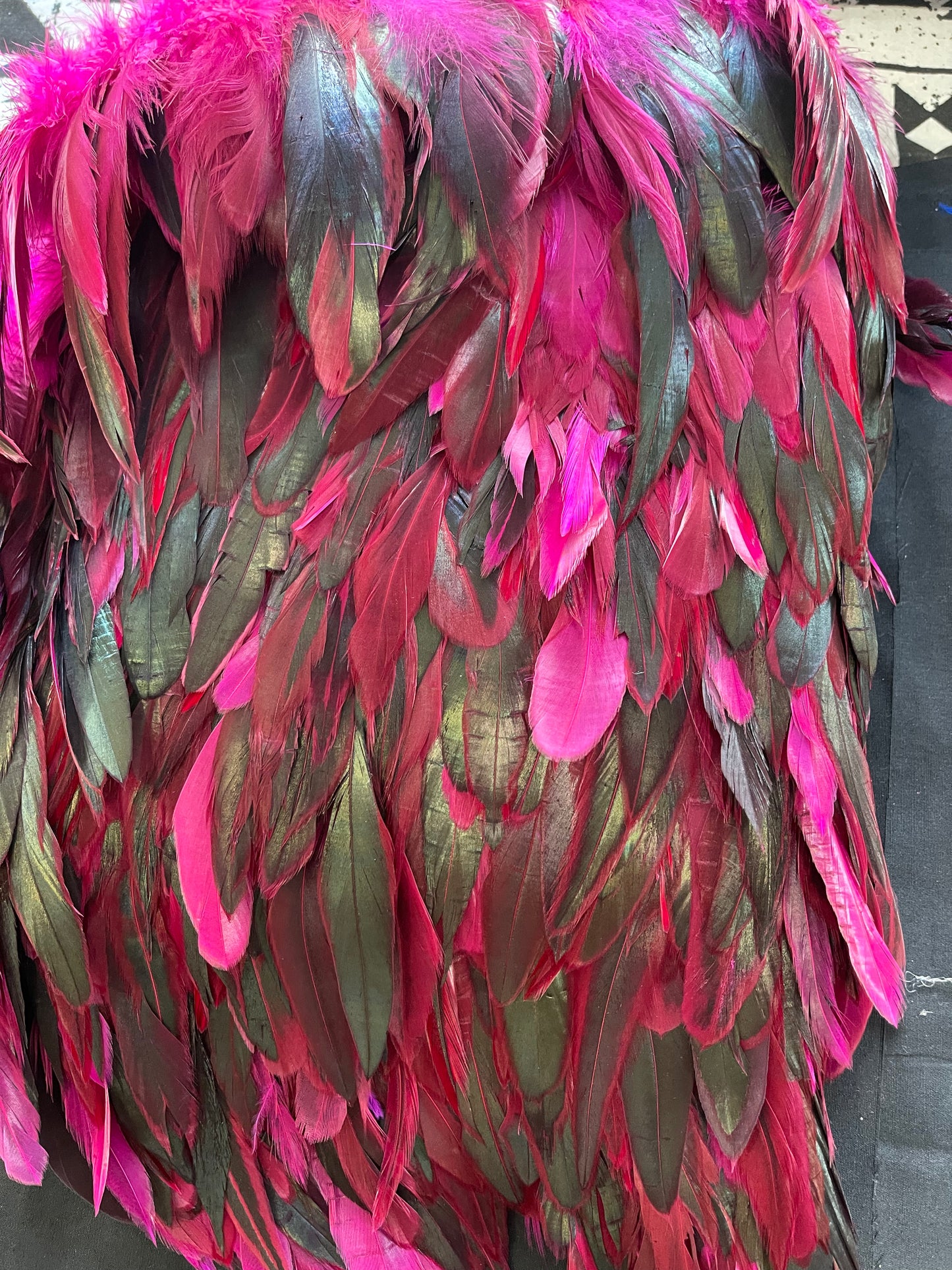 Cerise Coque Feathers