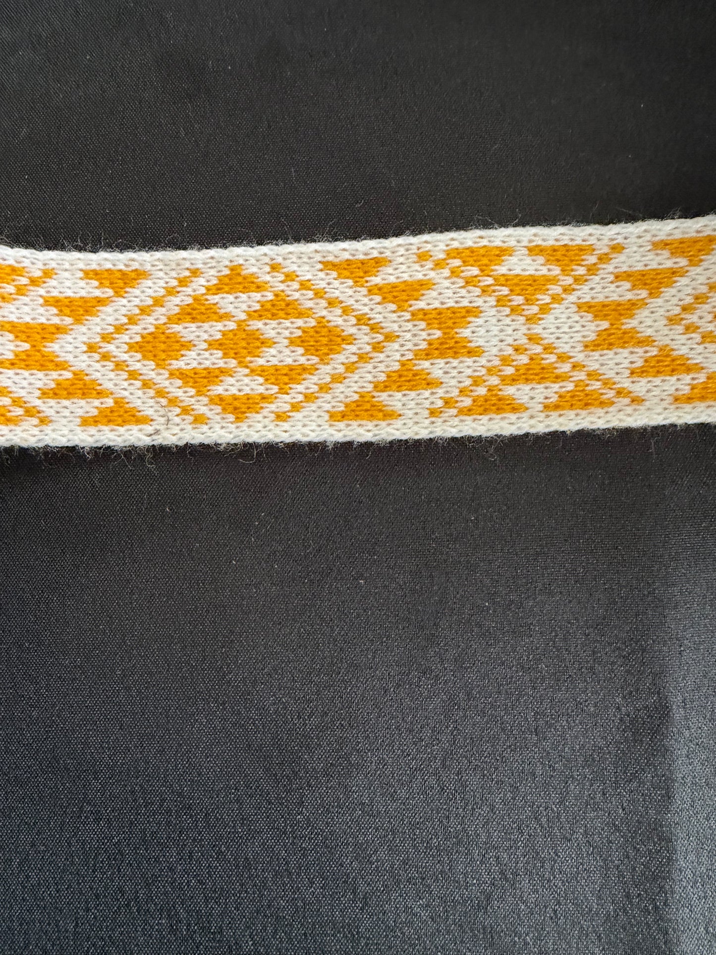 White and gold Pātiki - Taniko Band 2 in
