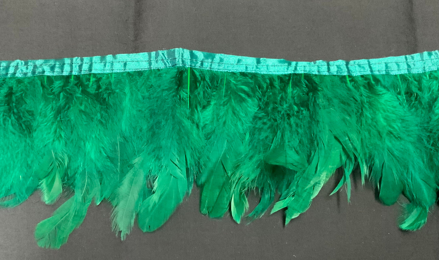 Plain Bottle Green Coque Feathers