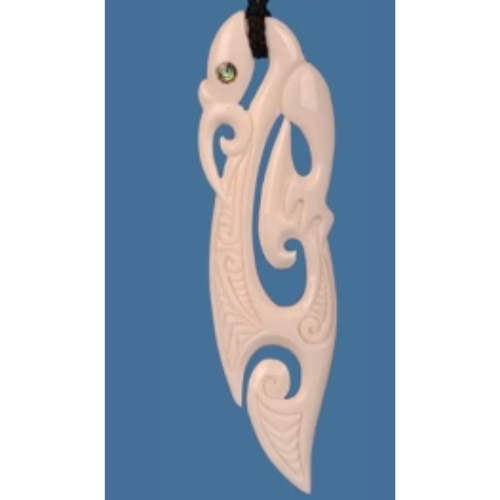 Manaia Bone Carving - Maori Bone Carving - Maori Necklace