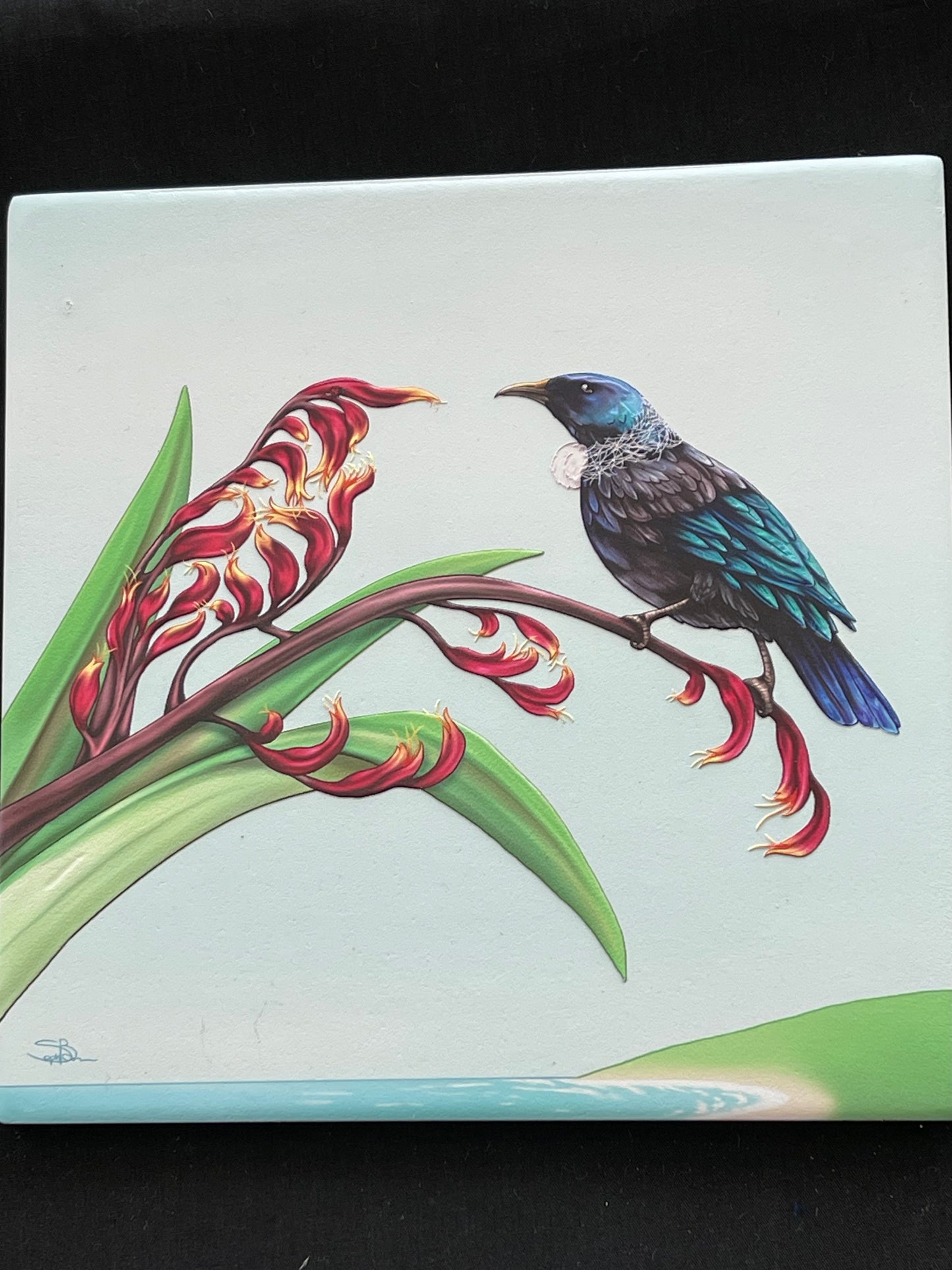 Square Tui Tree - Ceramic Wall Art