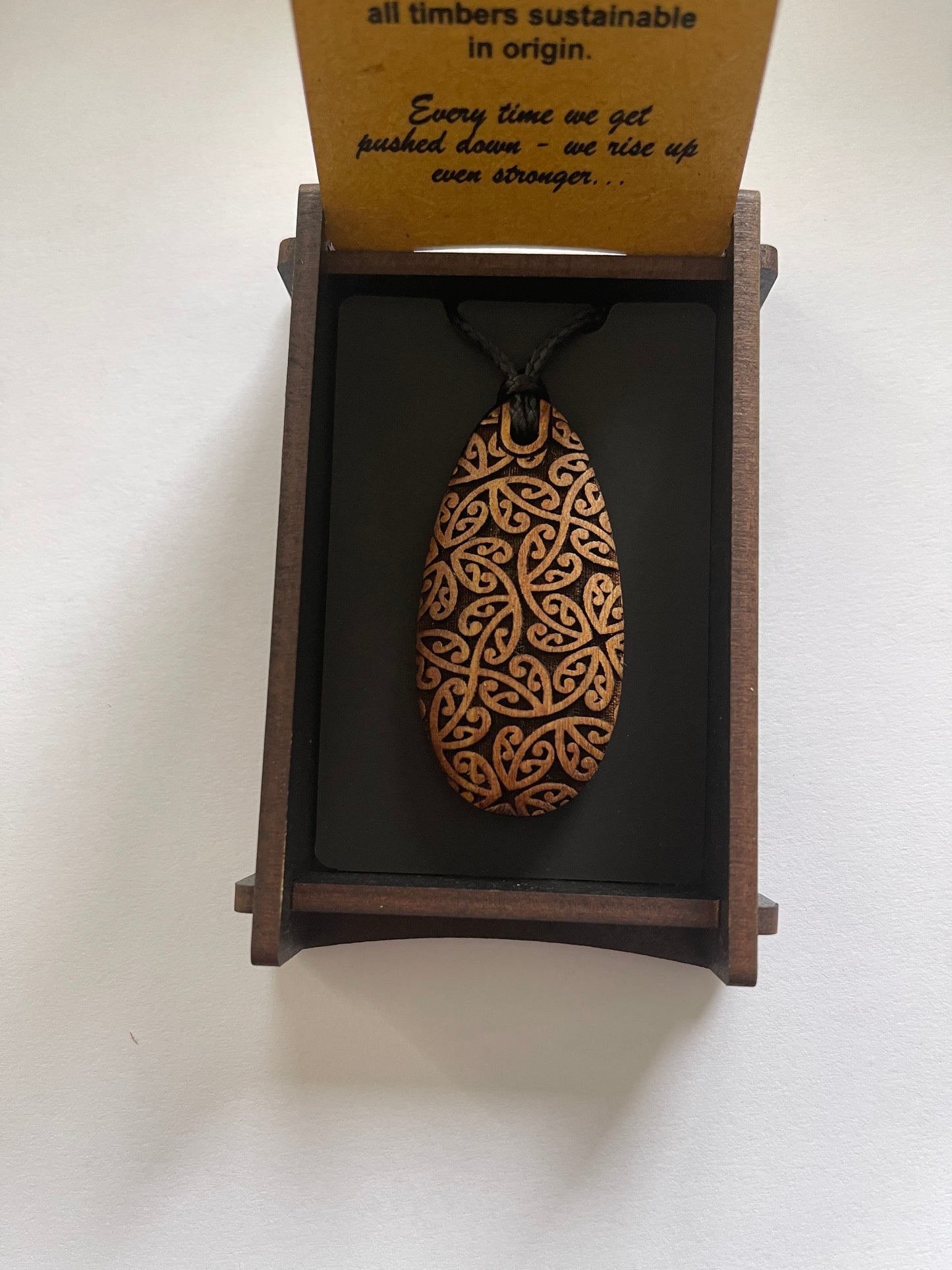 Heartwood Teardrop Pendant