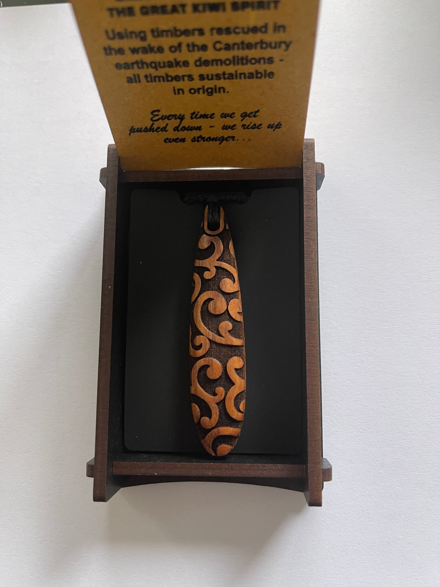 Heartwood Teardrop Pendant