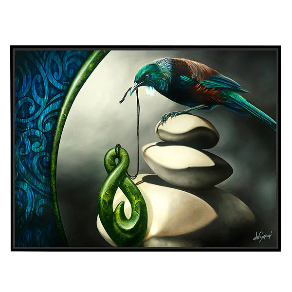 Maori Paintings - Large Canvas - NZ Art - Tui Painting