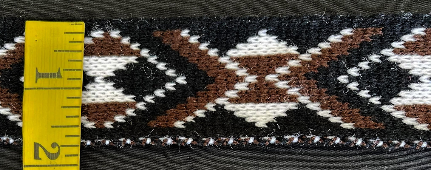 Dark Brown Pātiki - Taniko Band 2inch