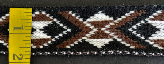 Dark Brown Pātiki - Taniko Band 2inch