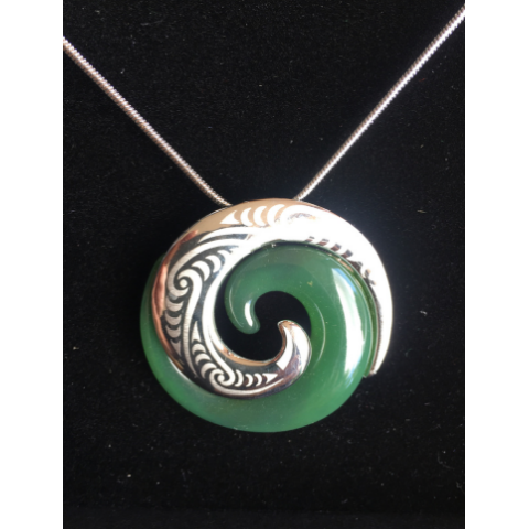 Circle of Life Jade Necklace and Earrings
