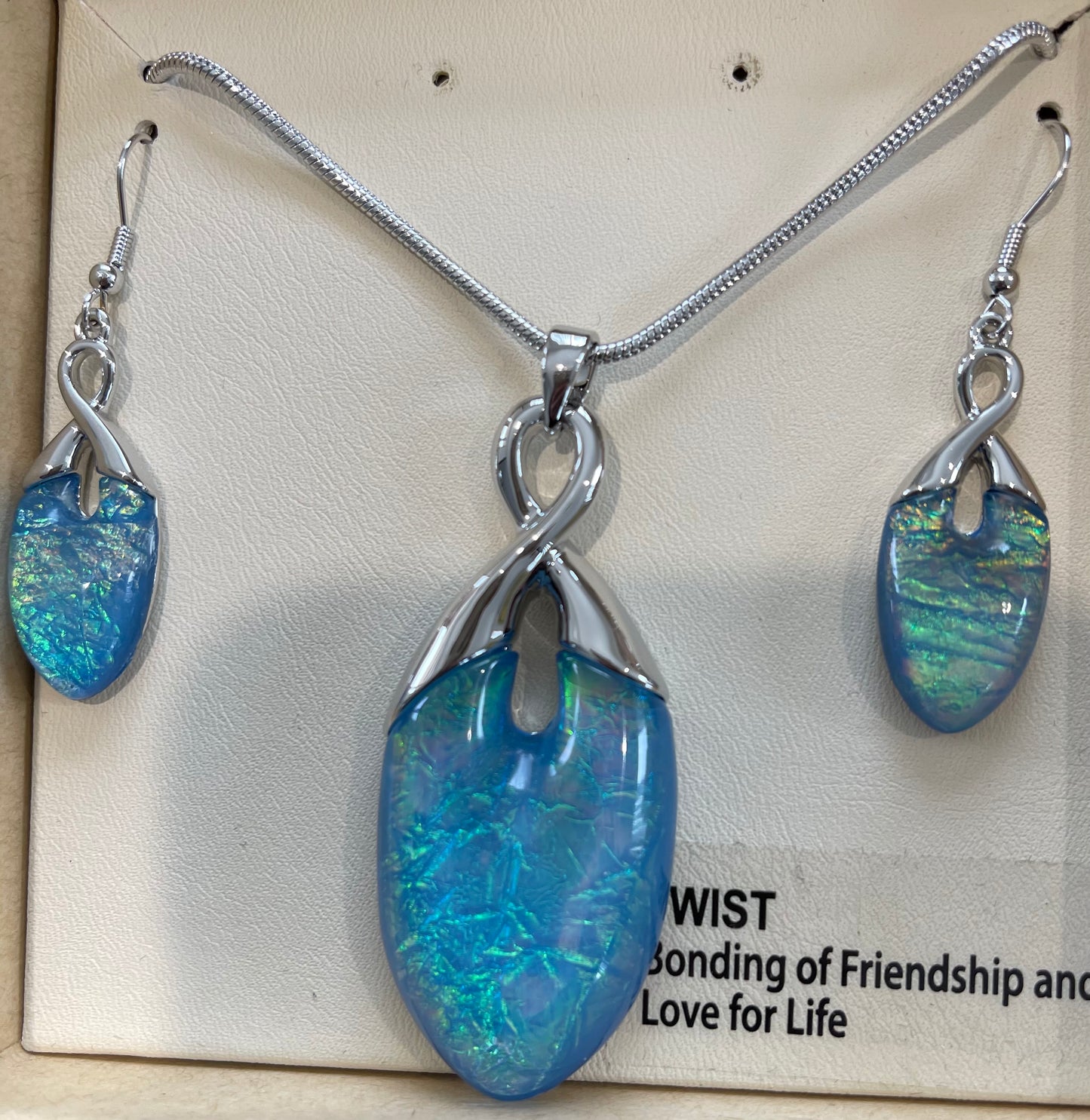 Circle Paua & Jade Necklace and Earrings