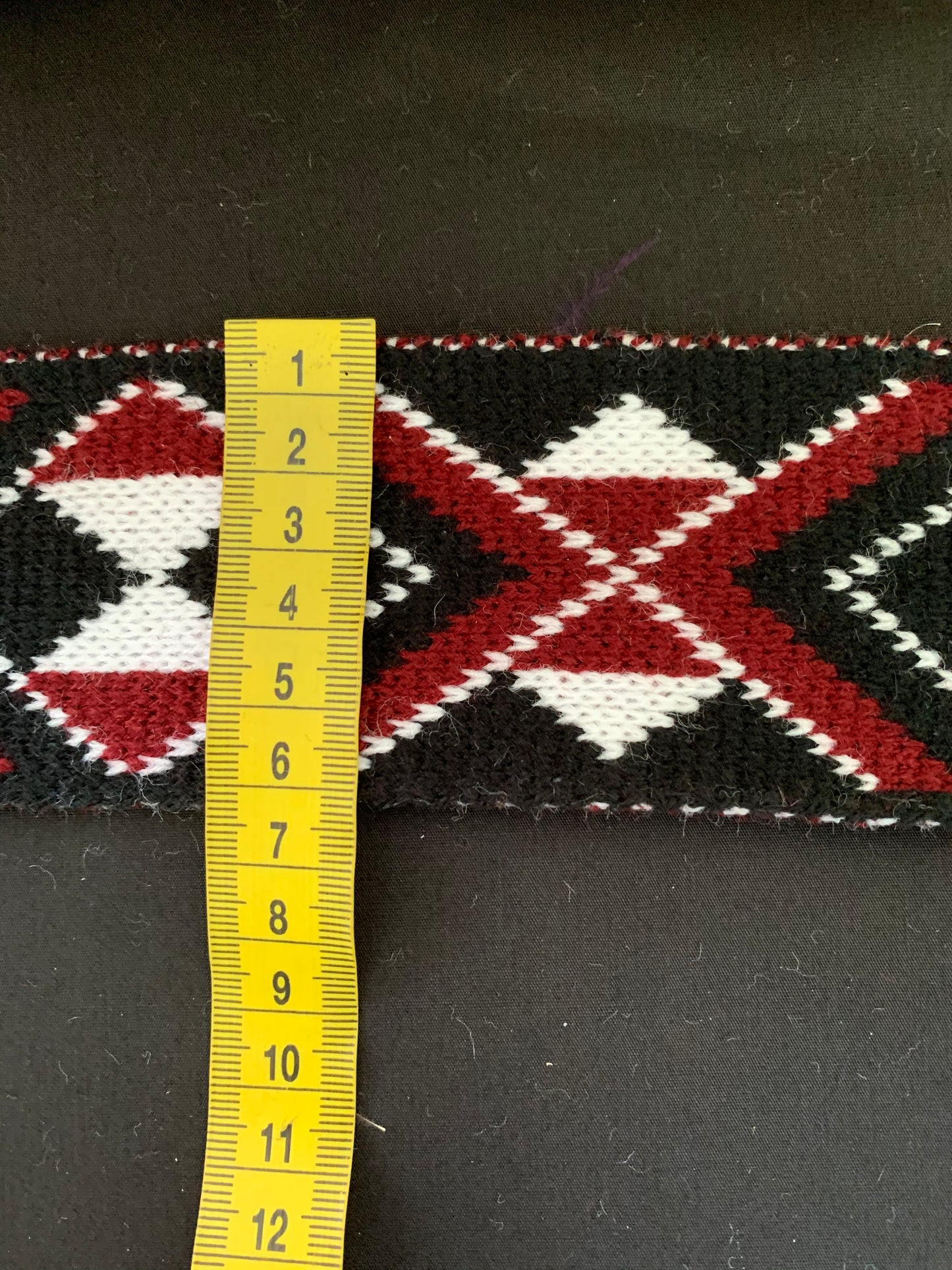 Maroon Black and White Pātiki - Taniko Band