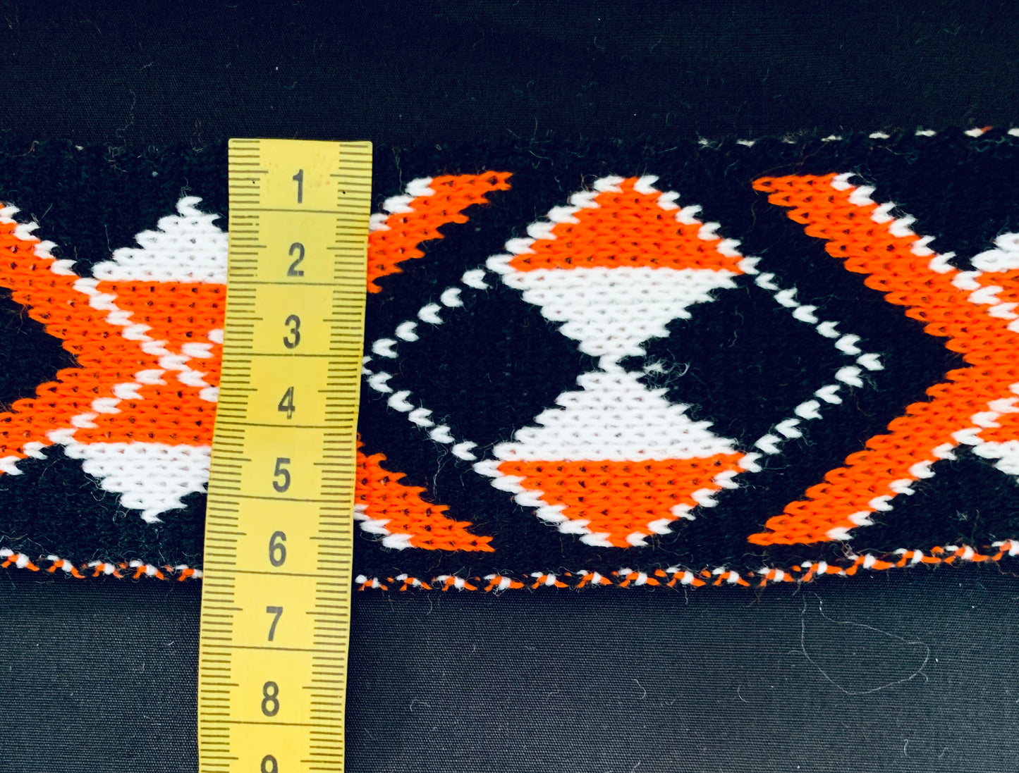 Orange Black and White - 2.5 inch Taniko Band