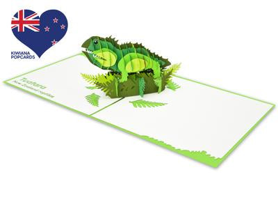New Zealand Tuatara 3D - Pop Up Cards