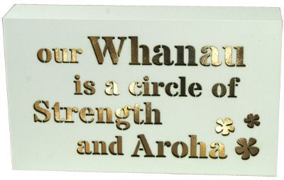 Our Whanau Cream LED Block